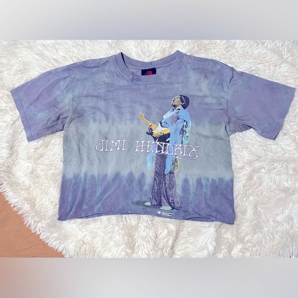 Vintage Jimi Hendrix Tie Dye Crop Tee
